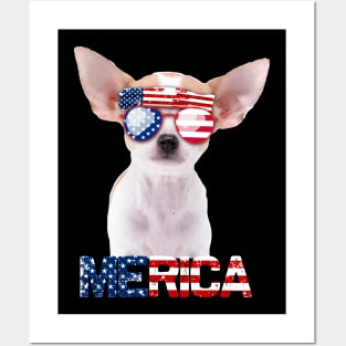 Merica Chihuahua Dog American Flag 4Th Of July Posters and Art